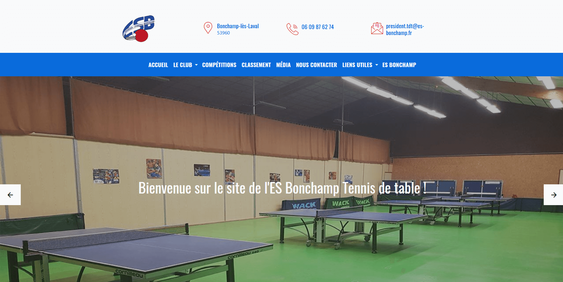 Site du club ES Bonchamp TDT
