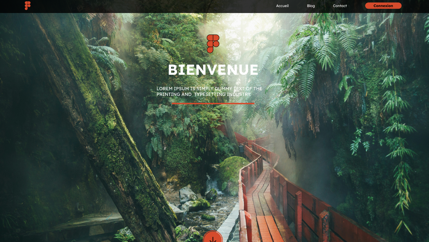 Exemple landing page Figma
