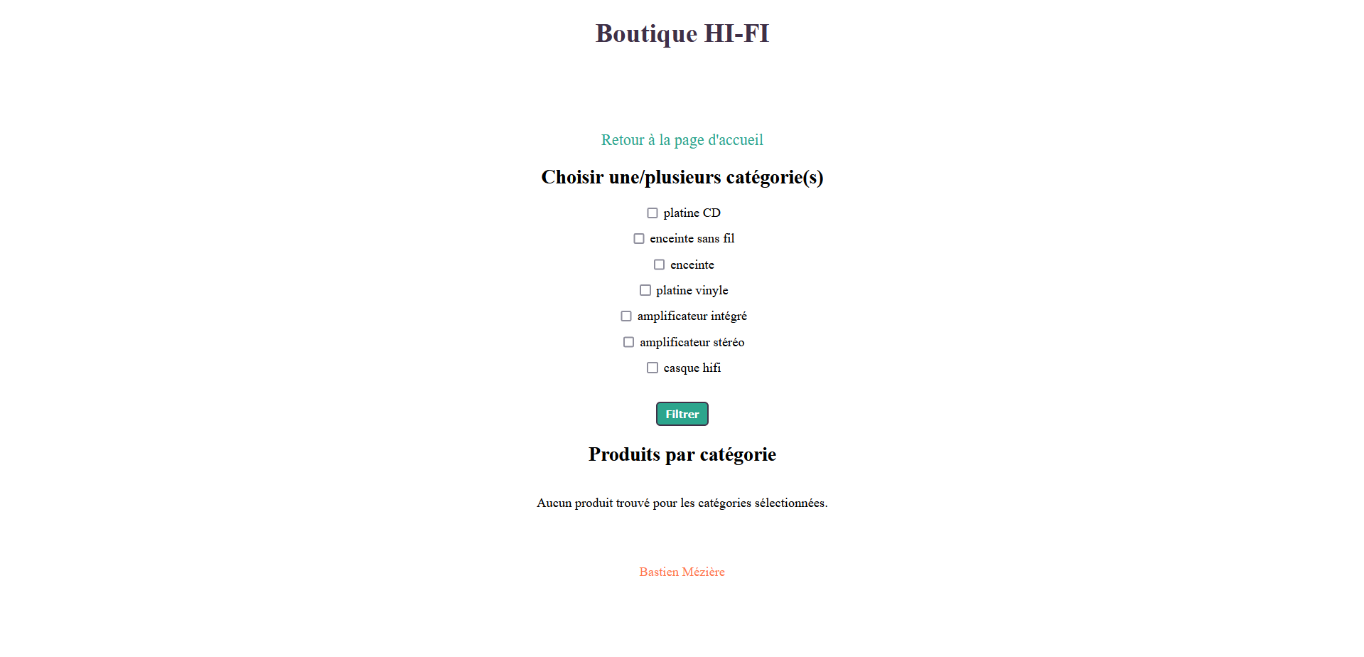 Projet de cours Hi-Fi